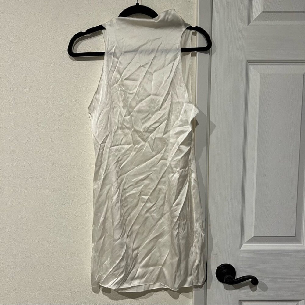 Paloma Wool Nolita Embroidered Silk Mini Dress Ecru Size Medium NWOT - Picture 6 of 8